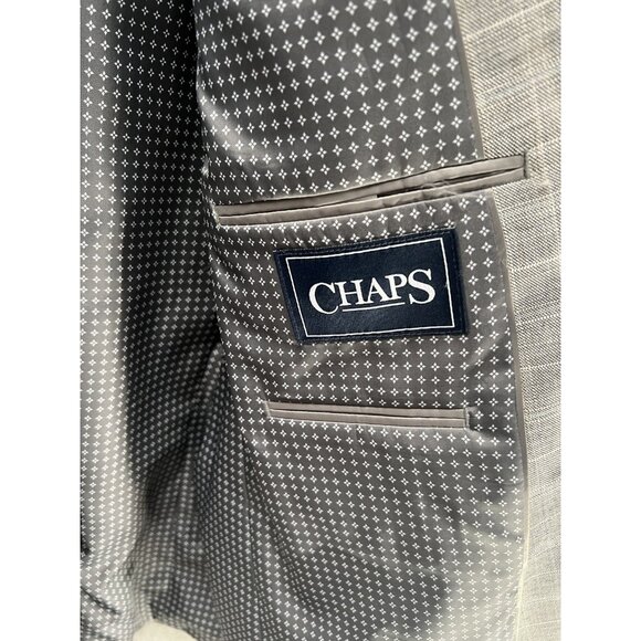 Ralph Lauren Chaps Blazer Men’s 44R Plaid Jacket Sports Coat Check Tan Green - Picture 4 of 7